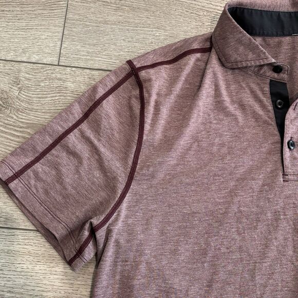 Lululemon Evolution Polo Shirt Mens Large Polo Golf Athletic Preppy Casual - Picture 2 of 7